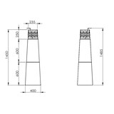 thumbnail of Lareira externa a bioetanol para jardim Vulcano Nero 40x40x145