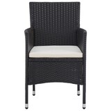 thumbnail of vidaXL 3-tlg. Bistro-Set Poly-Rattan und Massivholz Schwarz