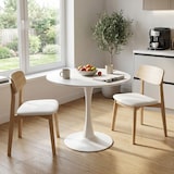 thumbnail of Tavolo Tondo Moderno Top 3D Ø 80 cm H 73 cm Mobile Cucina Salotto - bianco