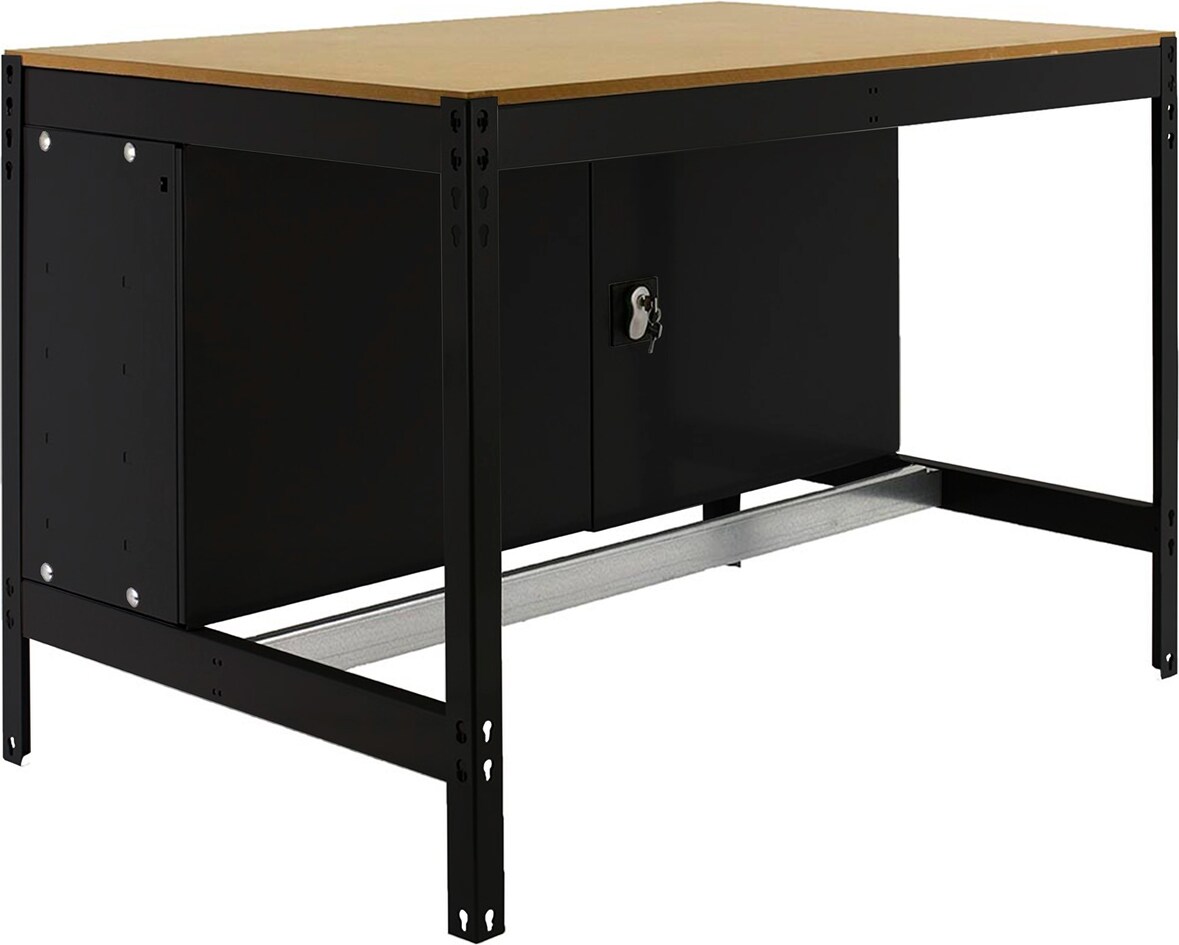 SimonRack Mesa de Trabajo Taller, 910x610 mm, Capacidad Carga 400 kg, Guarda Herramientas, Antracita - BT-0