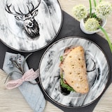 thumbnail of 6x Alois Speiseteller Ø27,2cm Porzellan 6 Personen große Platte Essteller Hirsch