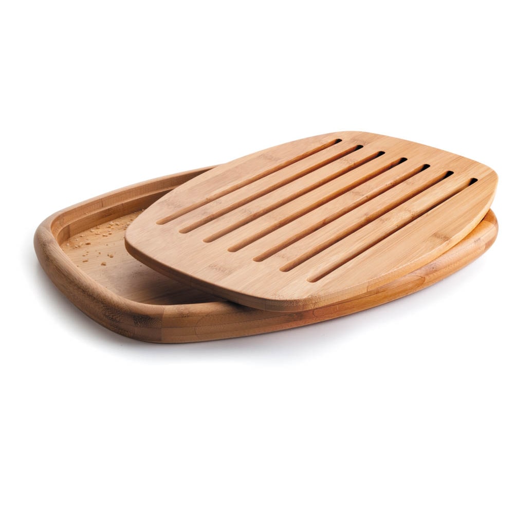 Lacor - 60491 - Tabla De Cortar Para Pan Oval Bambu 40x27x3 cm