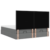 thumbnail of vidaXL Ottoman-Bett mit Matratzen Dunkelgrau 200x200 cm Stoff