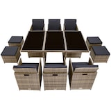 thumbnail of tectake set in rattan New York - naturale - 403642