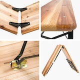 thumbnail of tectake Conjunto de 3 piezas plegables RALF con mesa y bancos de madera  marrón - 402189