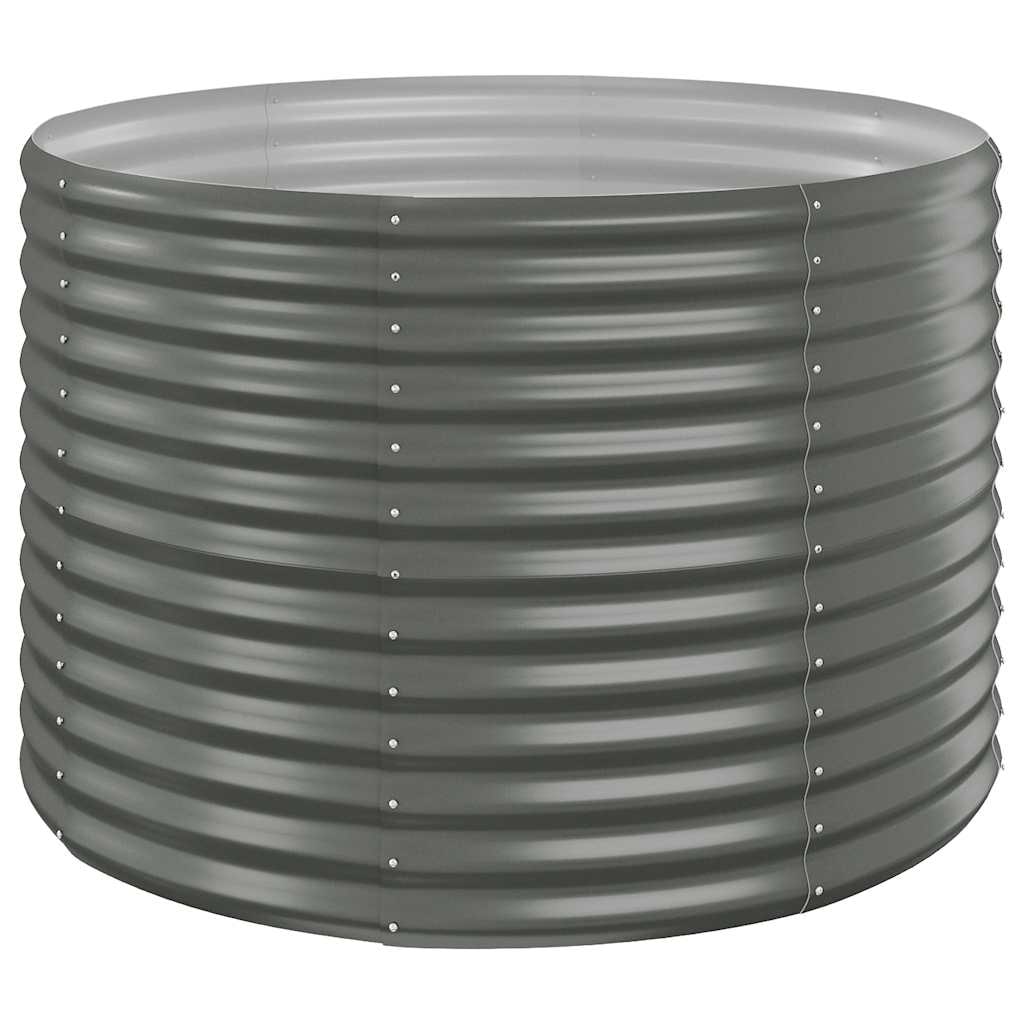 vidaXL Hochbeet Verzinkter Stahl 100x100x68 cm Grau