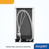thumbnail of Exquisit Geschirrspüler GSP9109-030E weiss | Spülmaschine 45 cm | ECO-Modus | Maßgedecke: 9 | Standgerät
