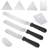 thumbnail of Intirilife 9-teiliges Set Küchenschaber und Tortenspatel aus Edelstahl zum Backen Dekorieren Verzieren