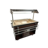 thumbnail of Combisteel Büfett-Theke für 3xGN1/1 aus Mahagoni/Edelstahl  1200x700x1400mm