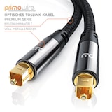 thumbnail of Primewire Optisches-Kabel, S/PDIF, Toslink, Lichtwellenleiter mit Metallstecker & Nylonmantel, Audiokabel - 5m
