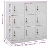 thumbnail of vidaXL Schließfachschrank Hellgrau 90x45x92,5 cm Stahl