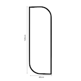 thumbnail of Helloshop26 - Moderner dekorativer Wandspiegel 120 x 40 cm schwarz 03_0010189