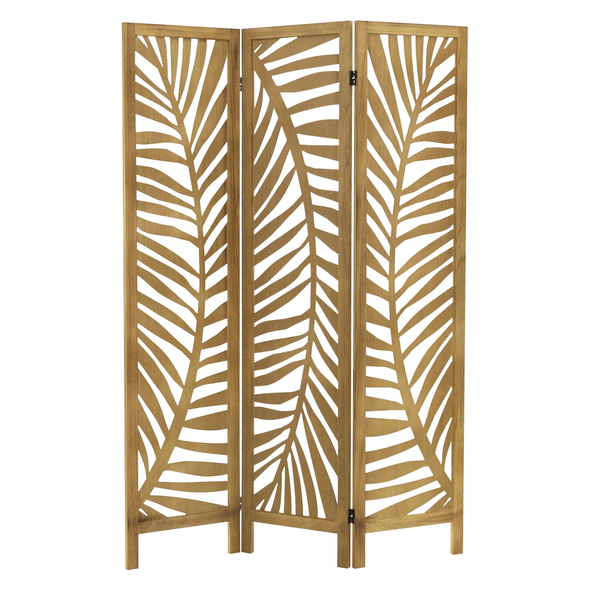 ML-Design Paravent Fukuoka 3-teilig 170x121 cm Natur Holz Raumteiler Faltbar Sichtschutz Trennwand Schlafzimmer