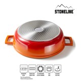 thumbnail of STONELINE® Gourmet Bräter 28 cm mit Deckel, Backofen und Induktion geeignet, Antihaftbeschichtung, ofenrot