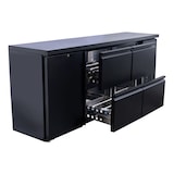 thumbnail of EASYLINE Barkühltisch schwarz / 1 Tür & 4 Schubladen - 425 l