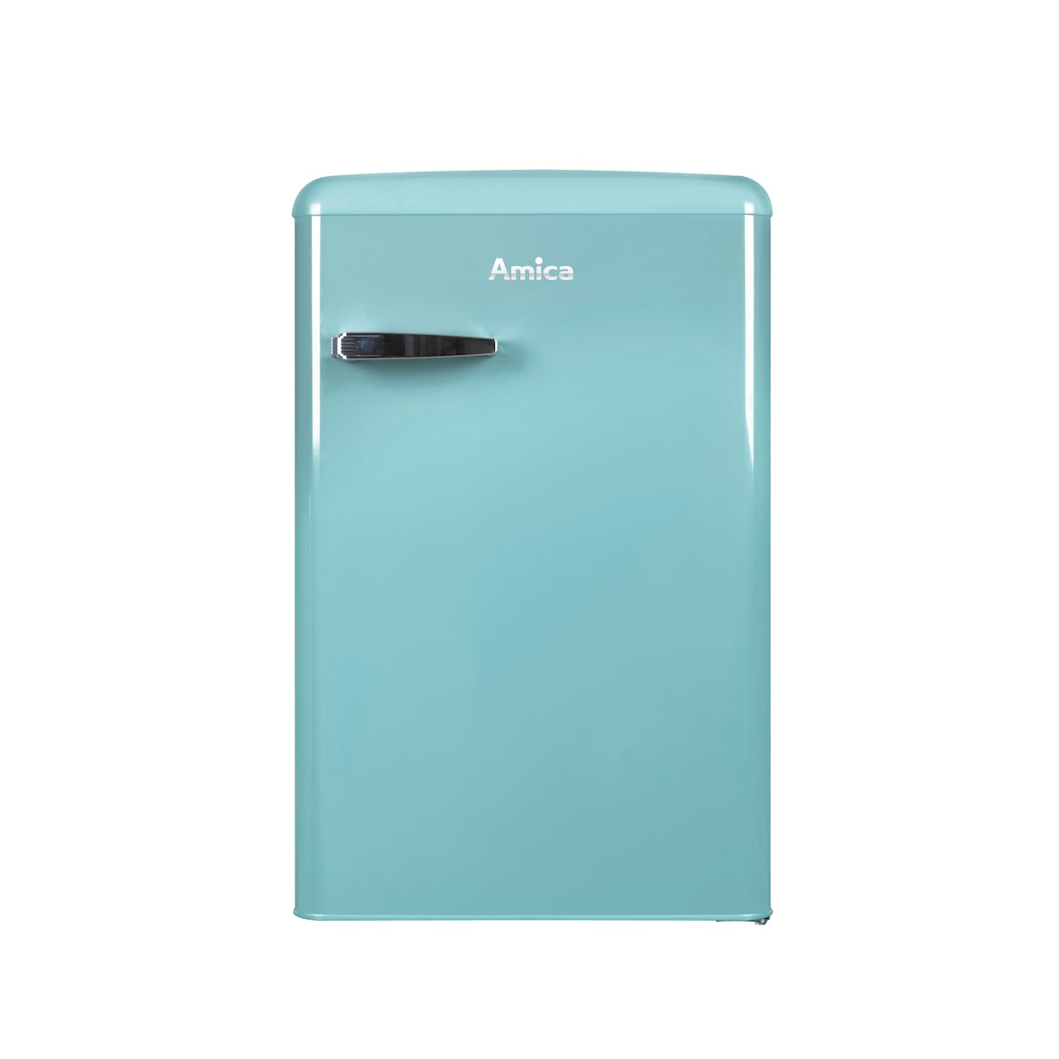 Amica KS 15612 T, Retro Kühlschrank mit Gefrierfach, 88 cm,ice blue
