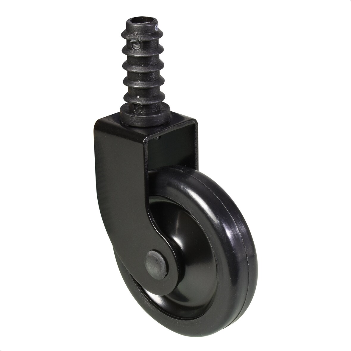 WAGNER Teewagenrolle DESIGN - Durchmesser Ø 50 mm, schwarz, Stift + Hülse Ø 11 mm, Tragkraft 25 kg - 01908501