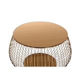 thumbnail of SalesFever salontafel 60 cm rond | spiegelend glazen blad | metalen frame | B 72 x D 72 x H 42 cm | roségoudkleurig