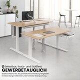 thumbnail of bümö elektrisch höhenverstellbarer Schreibtisch 160x80 cm in Ahorn, Gestell silber - Sitz & Stehschreibtisch mit Memoryfunktion, elektrischer
