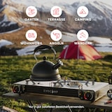 thumbnail of EVOCAMP Gaskocher 2-flammig mit Piezozündung - für Gaskartuschen MSF-1a 227g, ohne Gaskartuschen