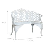 thumbnail of Biscottini Garten-Balkonbank - Außenbank 110x60x90 cm - Gartensofa für den Außenbereich - Bank aus Gusseisen - Liberty-Gartensofa