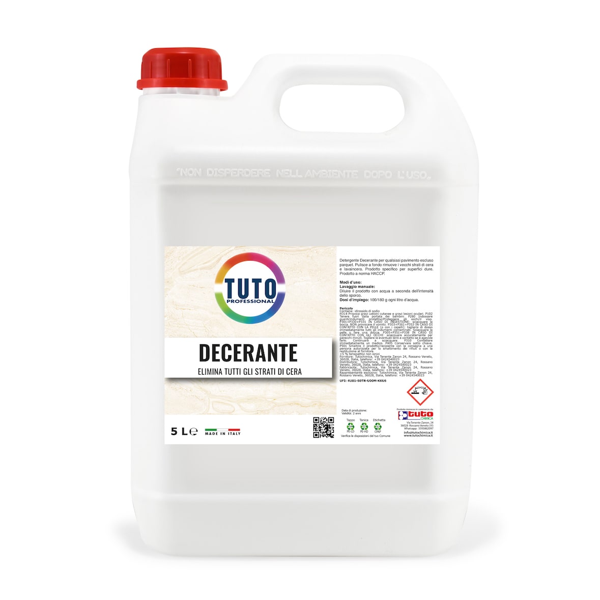 Tuto Decerante 5 LT - Prodotto Professionale - HACCP