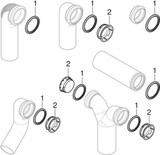 thumbnail of Geberit Anschlussbogen PE DN 90/90 90° PE-HD für Wand-WC
