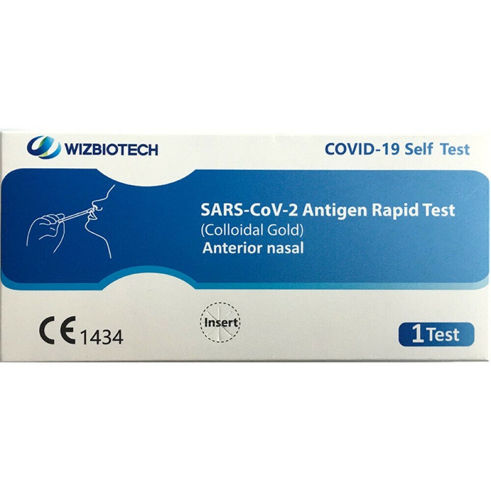 50x WIZ BIOTECH Schnelltest Nasal Laientest COVID-19 SARS-CoV-2 Antigen Rapid Test (Colloidal Gold)