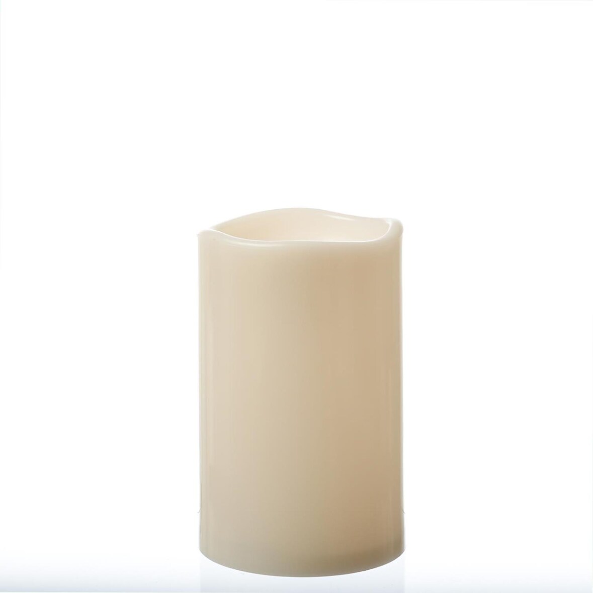 XXL LED Kerze für Außen flackernd H: 20cm D: 12,5cm outdoor creme