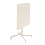 thumbnail of 70 cm tafel en 2 tuinstoelen in ivoorkleurig metaal