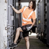 thumbnail of Nitras Motion Tex VIZ Warnschutz T-shirt | Gr. 3XL | orange | Arbeitsshirt