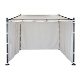 thumbnail of Conjunto de 4 painéis laterais para pérgola HWC-A22, pavilhão com painel lateral de substituição, 3x3m poliéster ~ creme