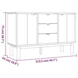 thumbnail of vidaXL Dressoir OTTA 113,5x43x73 cm massief grenenhout