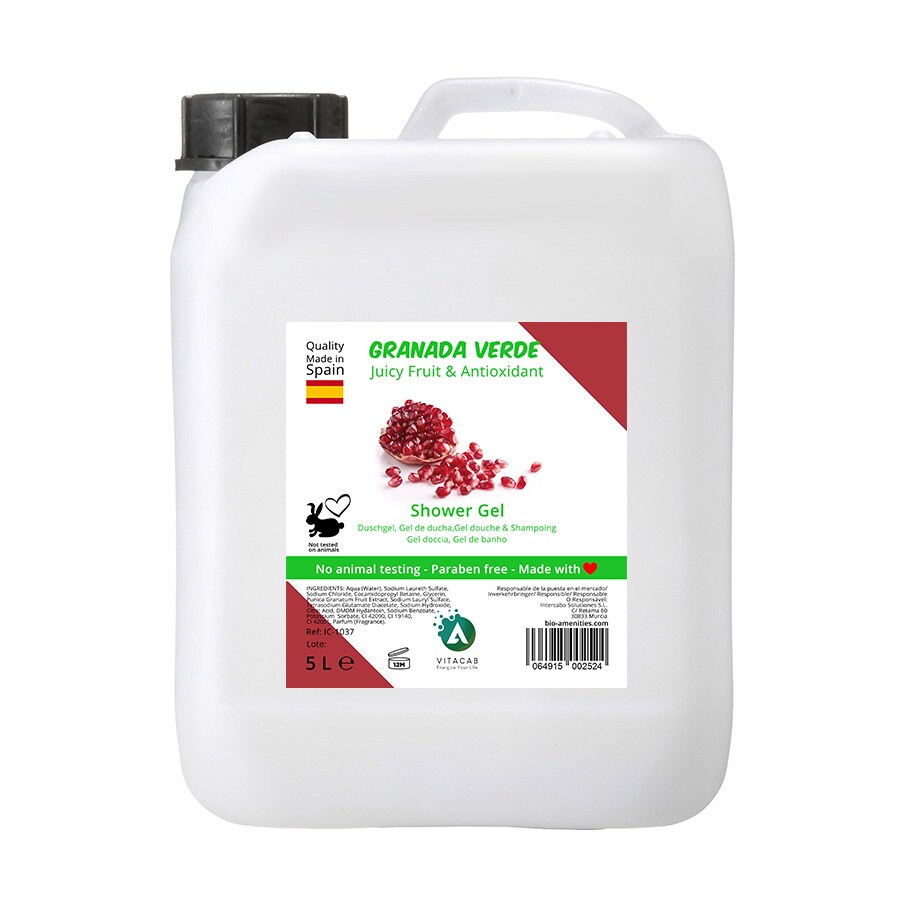 Vitacab Granada Verde Duschgel, Fruchtig Juicy Granatapfel - 5L Kanister