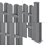 thumbnail of Helloshop26 - Set di 4 pannelli frangivento e per la privacy in legno composito (WPC) grigio 185 x 747 cm 03_0006589