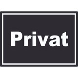 thumbnail of Privat Aufkleber weiß-schwarz A2 (420x594mm)