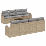 thumbnail of vidaXL Garten-Sofa-Set 9 pcs Beige 55 x 55 x 37 cm Poly Rattan