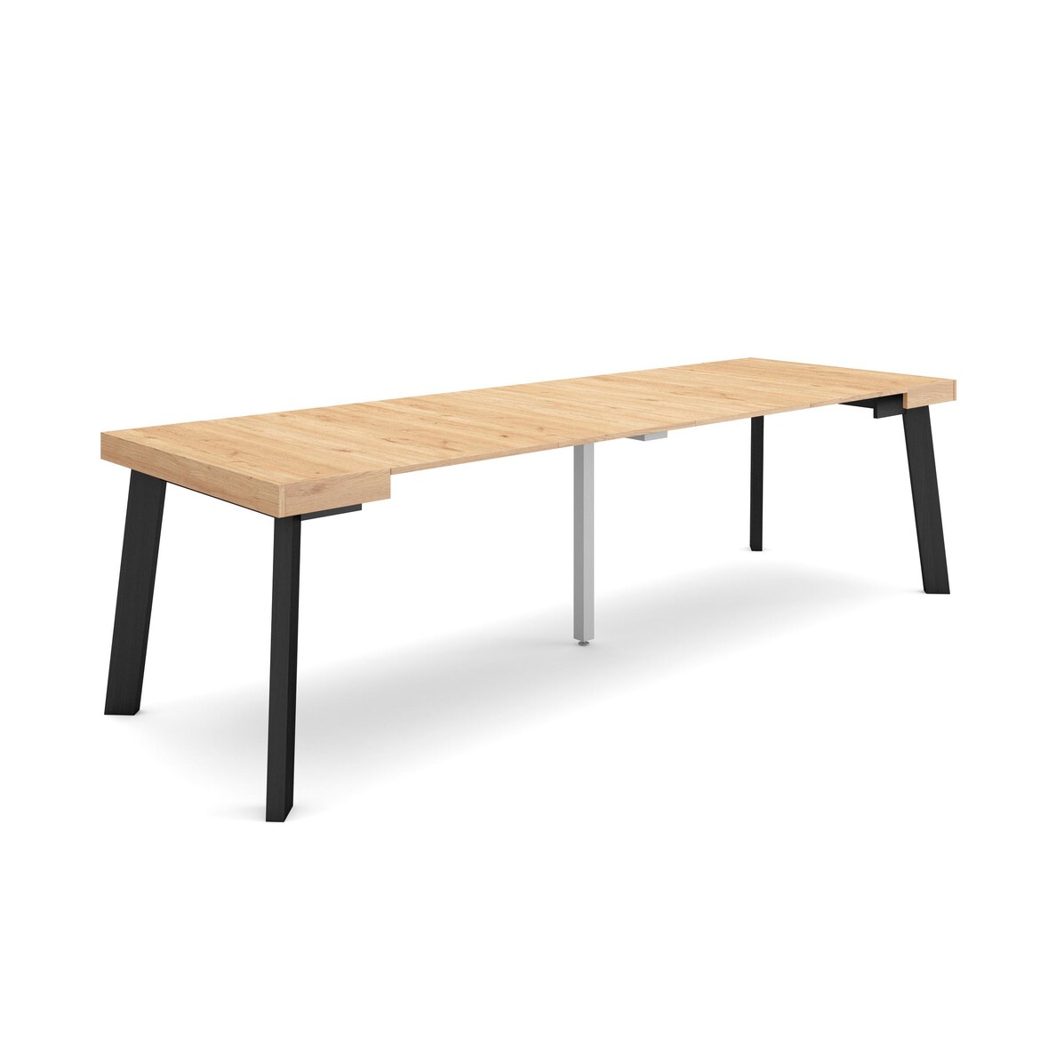 Consolle allungabile, Tavolo consolle allungabile, 262x90x73cm, Per 12 persone, Gambe in legno, Stile moderno, Rovere _ 325_35