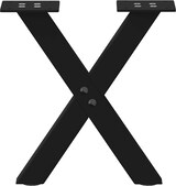 thumbnail of vidaXL Couchtischbeine X-Form 2 Stk. Schwarz 37x(30-31) cm Stahl