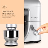 thumbnail of Klarstein Bella Küchenmaschine 1800 W / 2,7 PS 5 Ltr Edelstahl BPA-frei Silber-Metallic