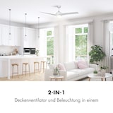 thumbnail of Figo 2-in-1-Deckenventilator Lampe Ø132cm 10.039m³/h Fernbedienung Weiß 132