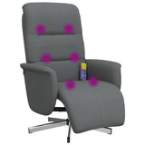 thumbnail of vidaXL Massagesessel mit Fußteil Dunkelgrau Stoff