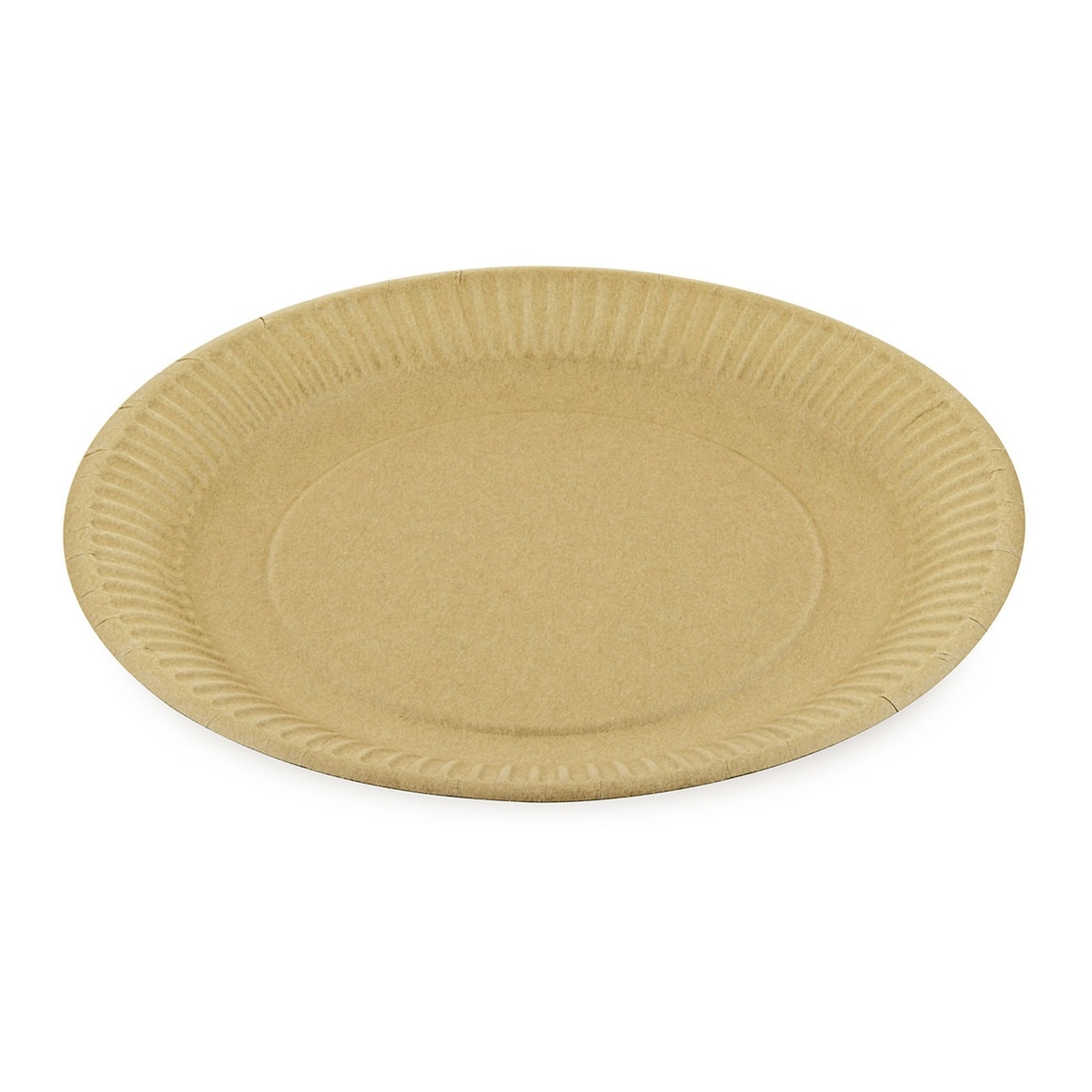 100x BIONATURE Pappteller 'Kraft' rund O23cm fettdicht braun
