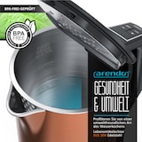 thumbnail of Arendo Wasserkocher 1,5 l 2200 W, Edelstahl, Doppelwand, Temperaturwahl 40 - 100°C mit Anzeige, kupfer
