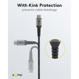 thumbnail of goobay 49302 goobay USB C Kabel 1,0 m schwarz, grau