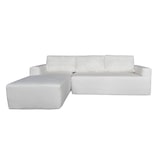 thumbnail of Oviala Sofá esquinero de 4 plazas crudo con chaise longue a la izquierda