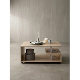 thumbnail of Design Couchtisch WL5.735 105 x 48,5 x 60 cm Sonoma Drehbar mit Rollen, Wohnzimmertisch Coffee Table, Sofatisch Loungetisch Holz, Kaffeetisch mit