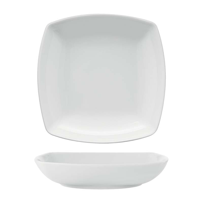 Saturnia Set 6 Piatti Fondi Tokio, Porcellana, Bianco, 21cm