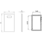 thumbnail of Porta para armário de café de balcão de 610x344 mm.