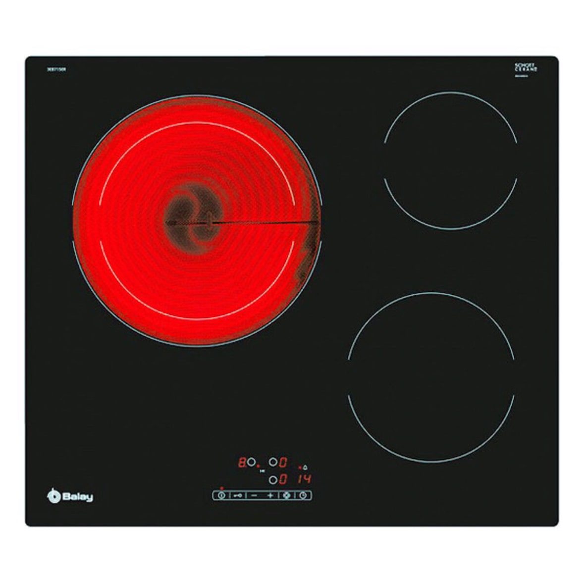 Placa vitrocerámica Balay 3EB715ER 3F 5700W 60cm Negro